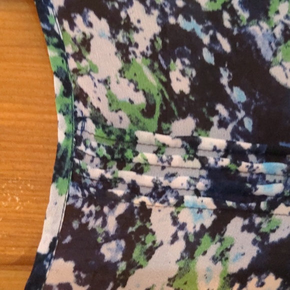 Calvin Klein Sheer Impressionist Blouse Blue Green S 🔥Host Pick  1-2-25🔥 - Picture 7 of 12